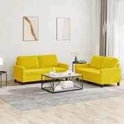 Loungeset 2-delig fluweel geel 138x77x80 cm