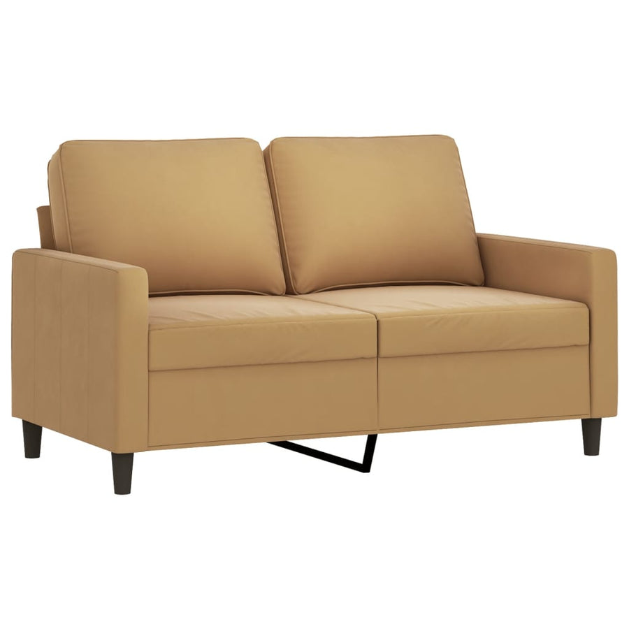 2-Delige Loungeset Fluweel Bruin met kussens