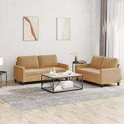 Loungeset 2-delig fluweel bruin 138x77x80 cm