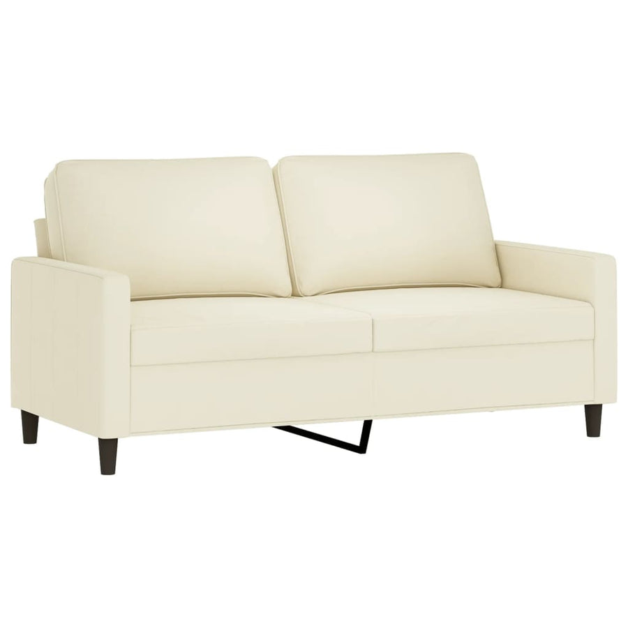 2-Delige Loungeset Fluweel Kleurig Crème met kussens