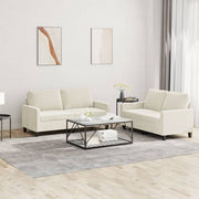 Loungeset 2-delig fluweel crème 138x77x80 cm