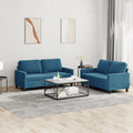 2-delige Loungeset met kussens fluweel blauw