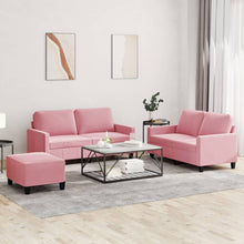 3-Delige Loungeset Met Kussens Fluweel Roze