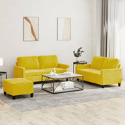 Loungeset 3-delig fluweel geel 158x77x80 cm