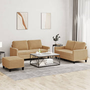 Loungeset 3-delig fluweel bruin