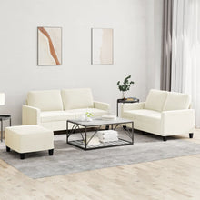 3-Delige Loungeset Met Kussens Fluweel Kleurig Crème