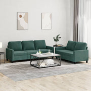 Loungeset 2-delig fluweel donkergroen
