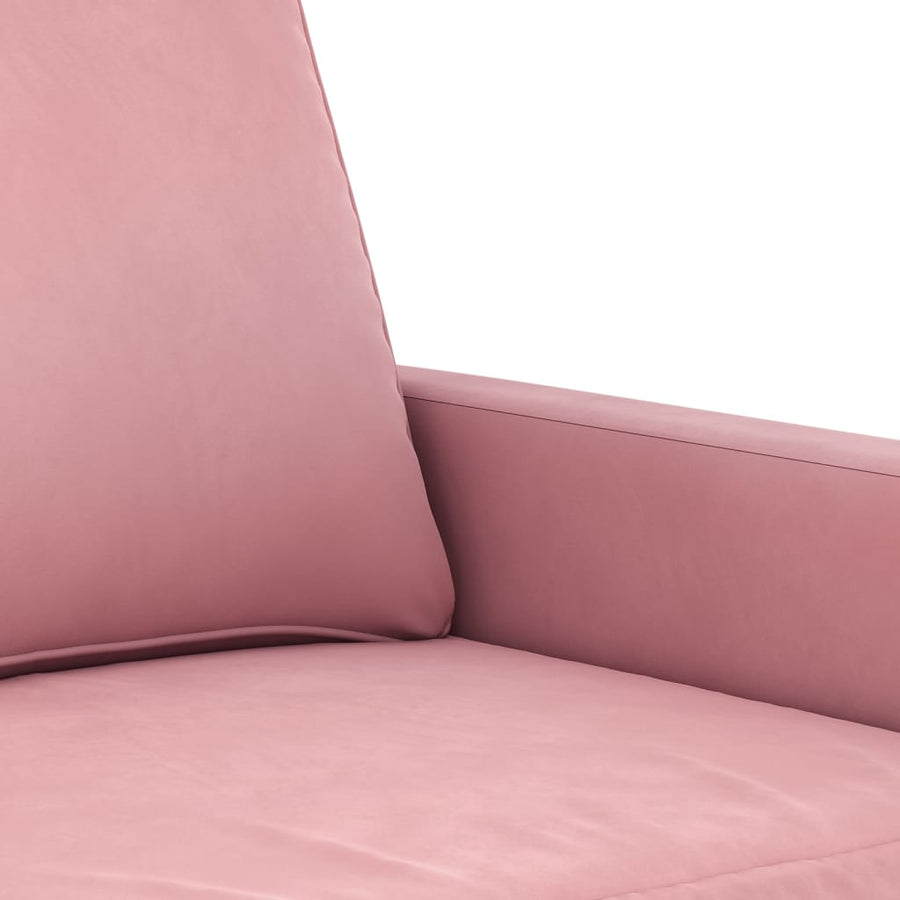 2-Delige Loungeset Fluweel Roze met kussens