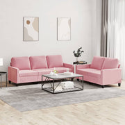 Loungeset 2-delig fluweel roze