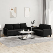 Loungeset 2-delig fluweel zwart