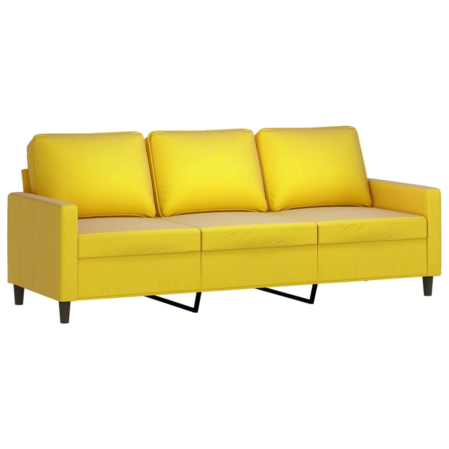 2-Delige Loungeset Fluweel Geel met kussens