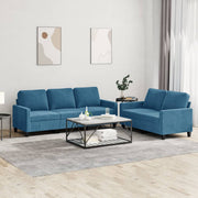 Loungeset 2-delig fluweel blauw