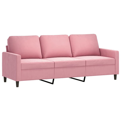 3-Delige Loungeset Met Kussens Fluweel Roze