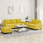 Loungeset 3-delig fluweel geel