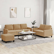 Loungeset 3-delig fluweel bruin