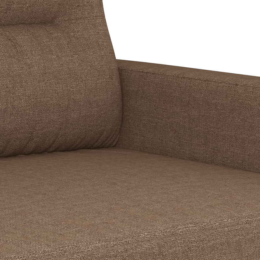 4-Delige Loungeset Stof Bruin met kussens