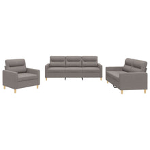 3-Delige Loungeset Stof Taupe met kussens