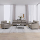 3-Delige Loungeset Stof Taupe met kussens