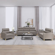 Loungeset 3-delig stof taupe