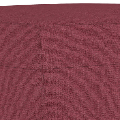 4-Delige Loungeset Met Kussens Stof Wijnrood met kussens en voetenbankje