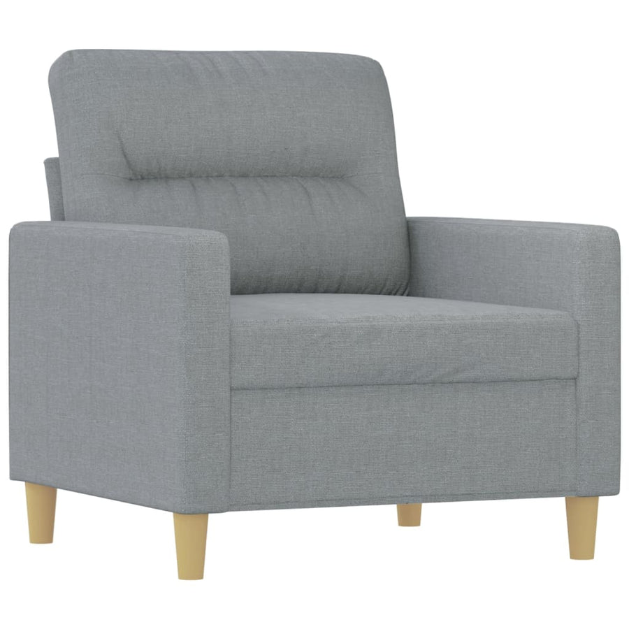 3-Delige Loungeset Stof Lichtgrijs met kussens