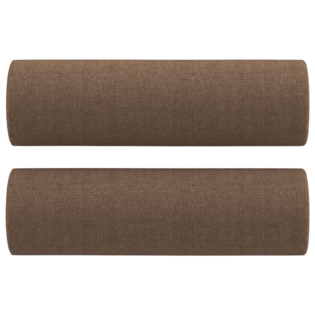 3-Delige Loungeset Stof Bruin met kussens