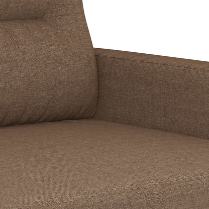 3-Delige Loungeset Stof Bruin met kussens