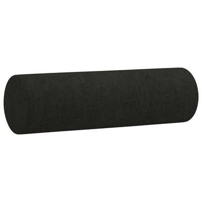 3-Delige Loungeset Stof Zwart met kussens