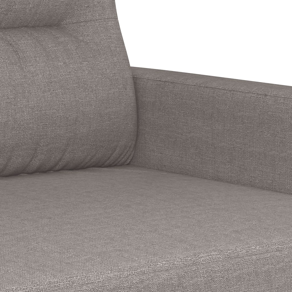 3-delige Loungeset met kussens stof taupe Taupe met kussens