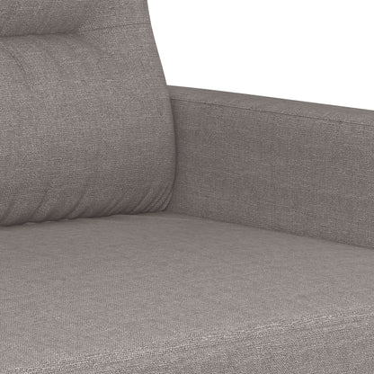 3-delige Loungeset met kussens stof taupe Taupe met kussens