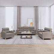 Loungeset 3-delig taupe stof