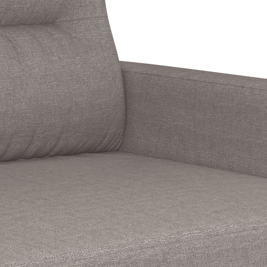 4-Delige Loungeset Met Kussens Stof Taupe met kussens en voetenbankje
