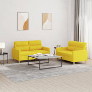 Loungeset 2-delig stof lichtgeel 138x77x80 cm