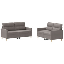 2-Delige Loungeset Stof Taupe met kussens