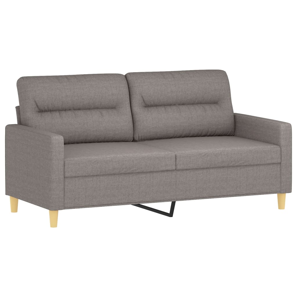2-Delige Loungeset Stof Taupe met kussens