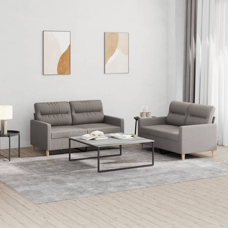 2-Delige Loungeset Stof Taupe