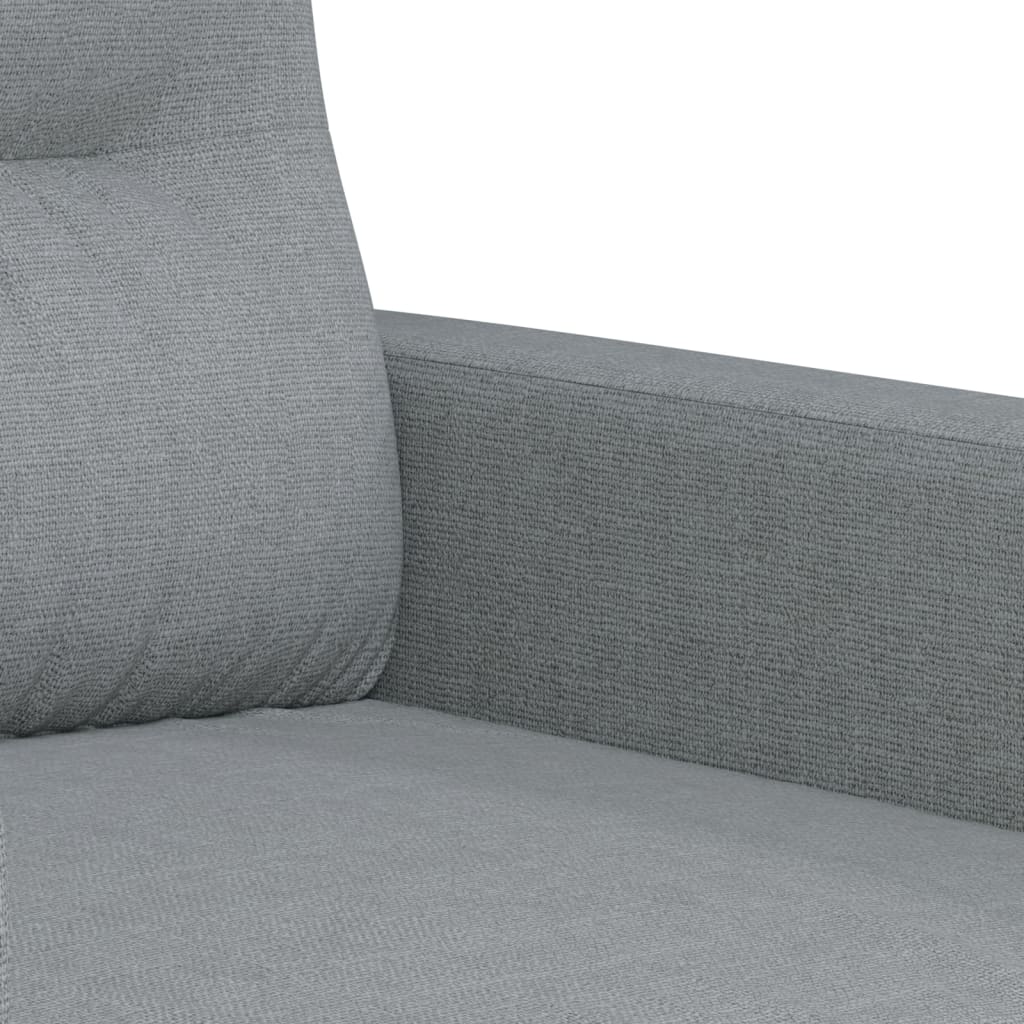 2-Delige Loungeset Stof Lichtgrijs met kussens