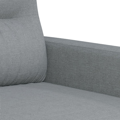 2-Delige Loungeset Stof Lichtgrijs met kussens