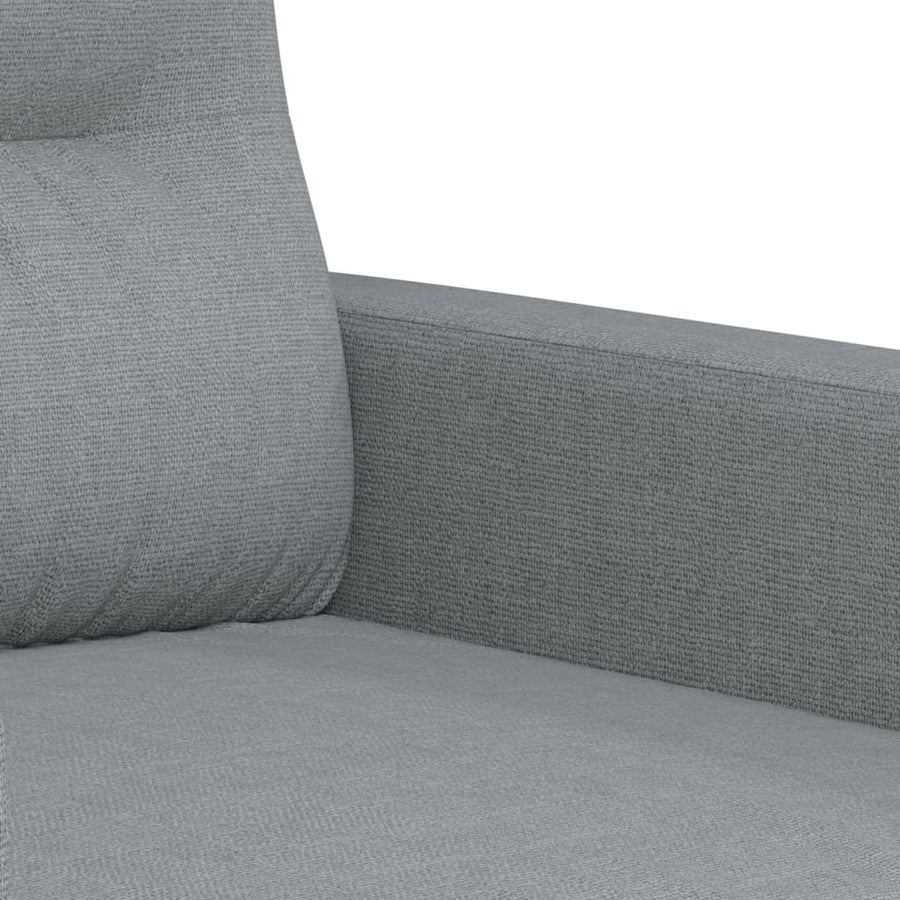 2-Delige Loungeset Stof Lichtgrijs met kussens