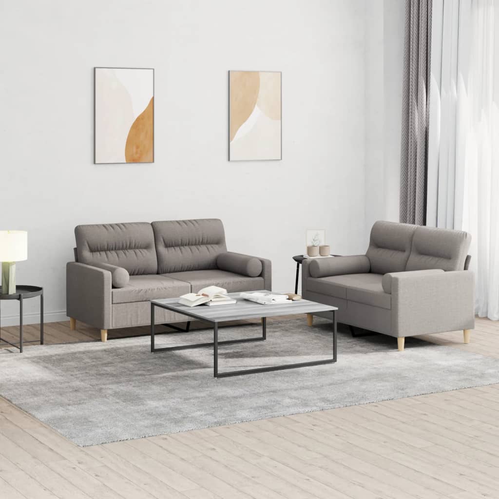 2-Delige Loungeset Stof Taupe