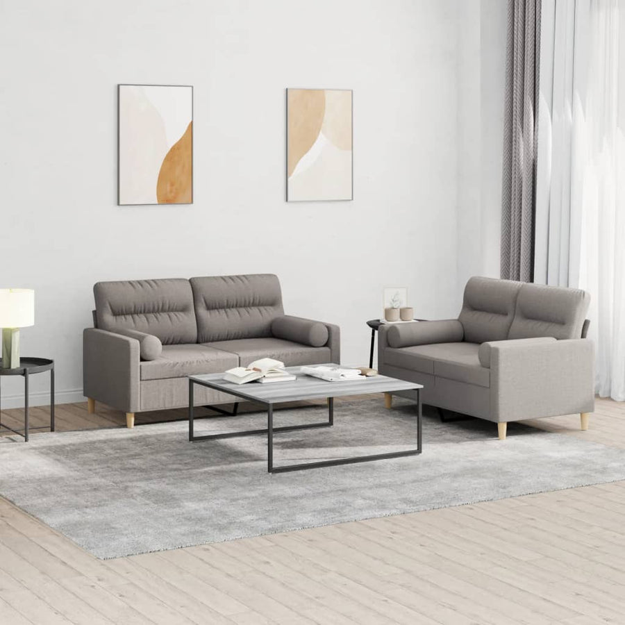 2-Delige Loungeset Stof Taupe