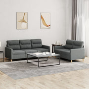 Loungeset 2-delig stof donkergrijs