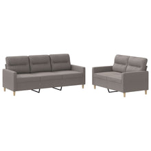 2-Delige Loungeset Stof Taupe met kussens