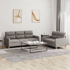 2-Delige Loungeset Stof Taupe met kussens