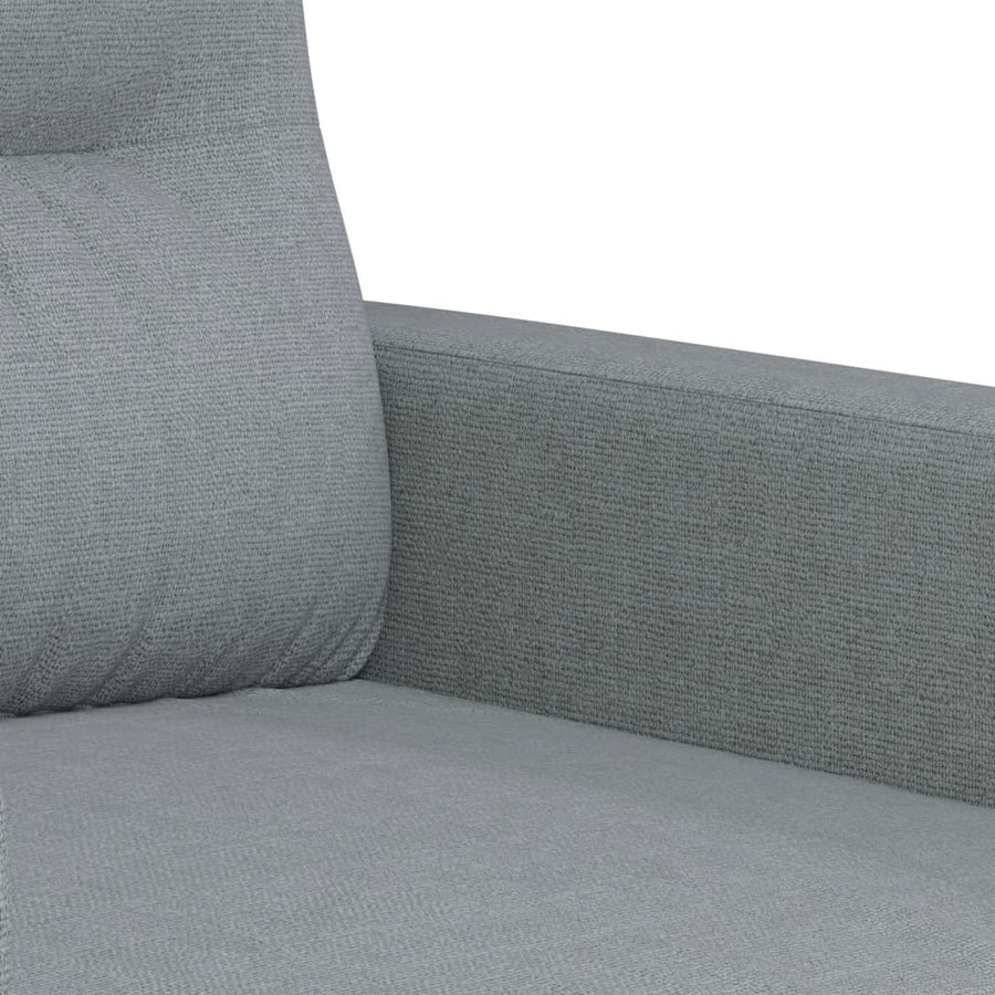 2-Delige Loungeset Stof Lichtgrijs met kussens