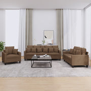 Loungeset 3-delig stof bruin