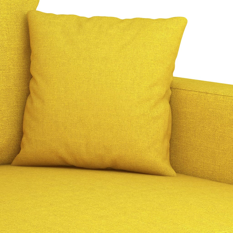 3-Delige Loungeset Stof Lichtgeel