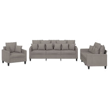 3-Delige Loungeset Stof Taupe met kussens