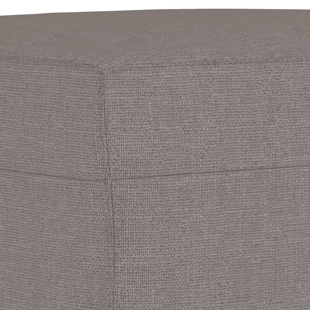 4-Delige Loungeset Met Kussens Stof Taupe met kussens en voetenbankje