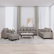 Loungeset 4-delig taupe stof